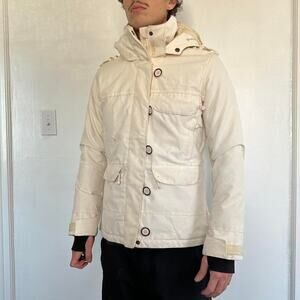 Vintage 00s Pinstriped Ski Snowboard Puffer Zip Winter Jacket